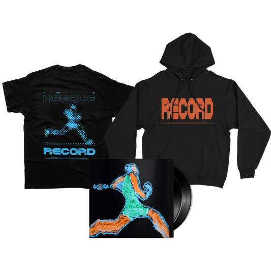 PACK VINYLE + TSHIRT NOIR + HOODIE "RECORD"